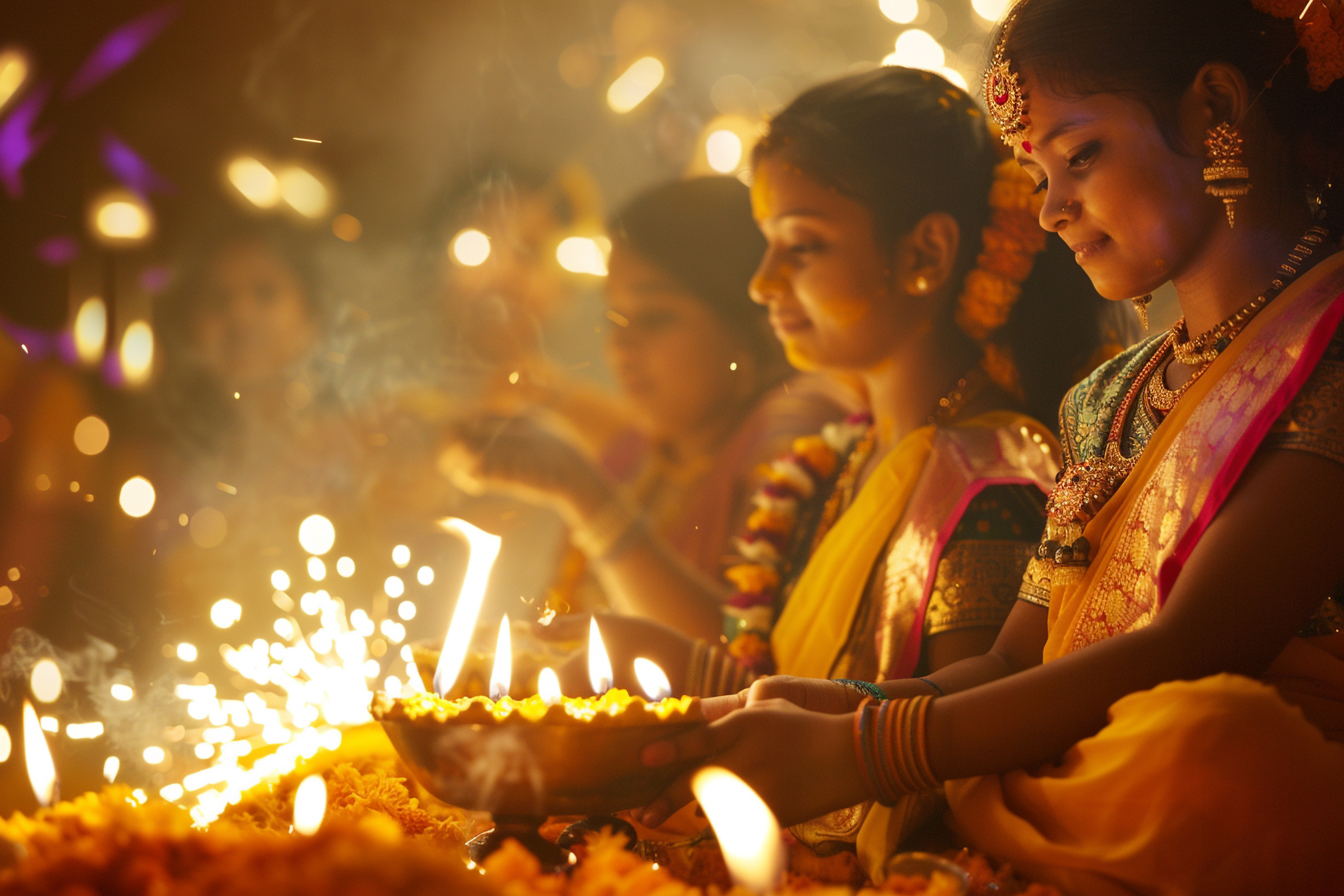 People with candles